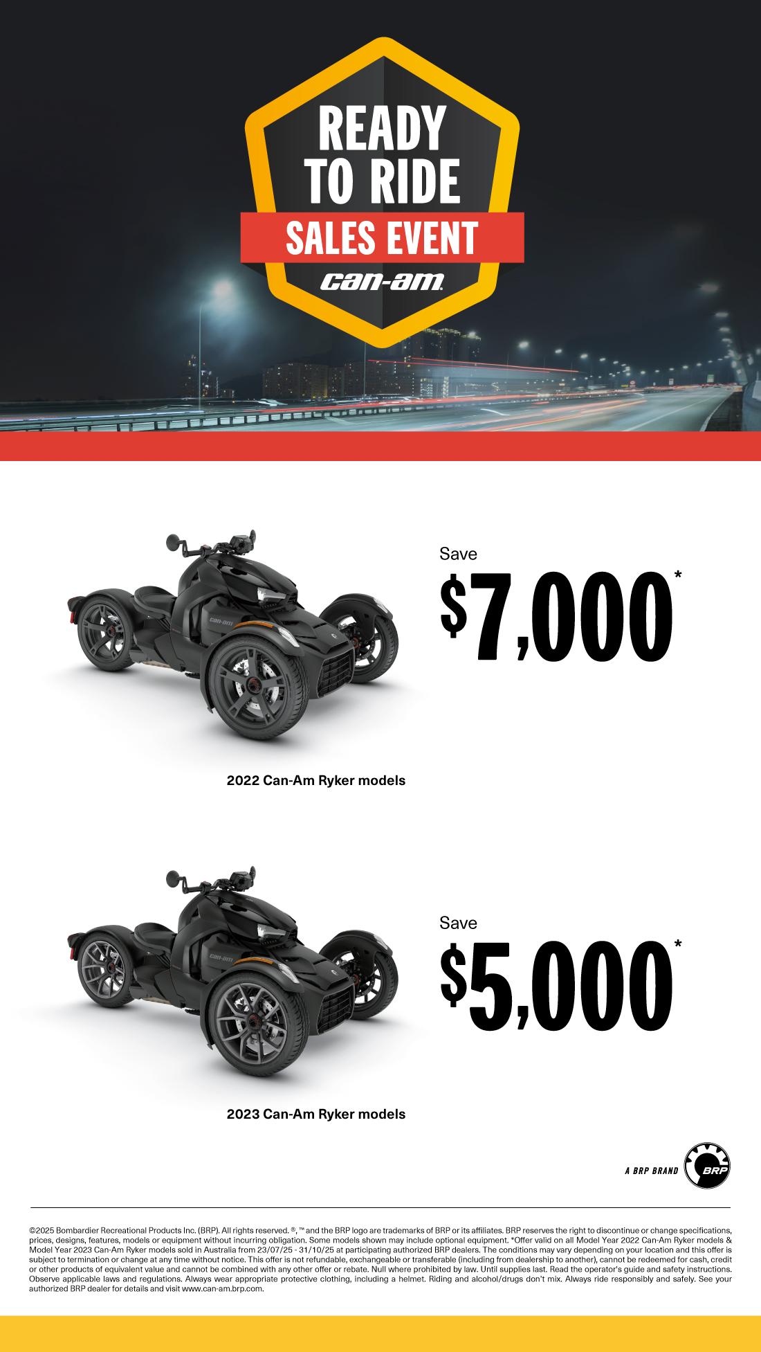 AU Can-Am On-Road - Q3 Retail Program 2025 Ryker