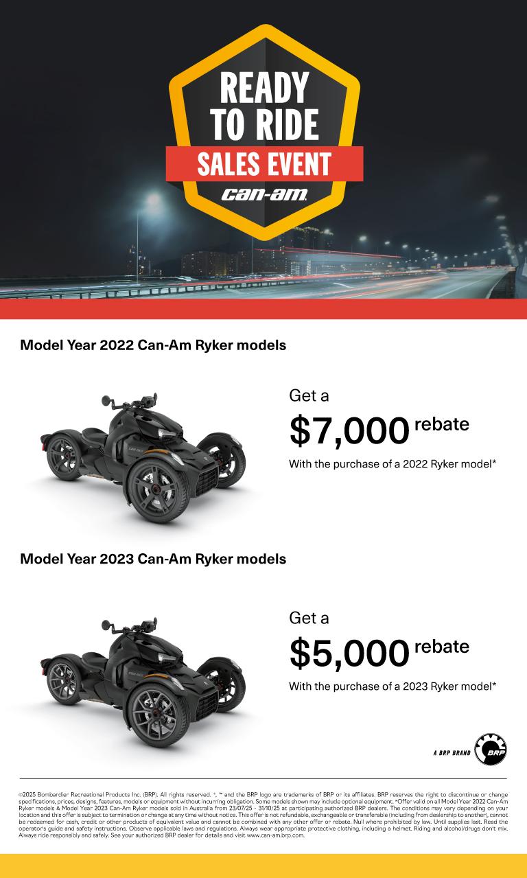 AU Can-Am On-Road - Q3 Retail Program 2025 Ryker